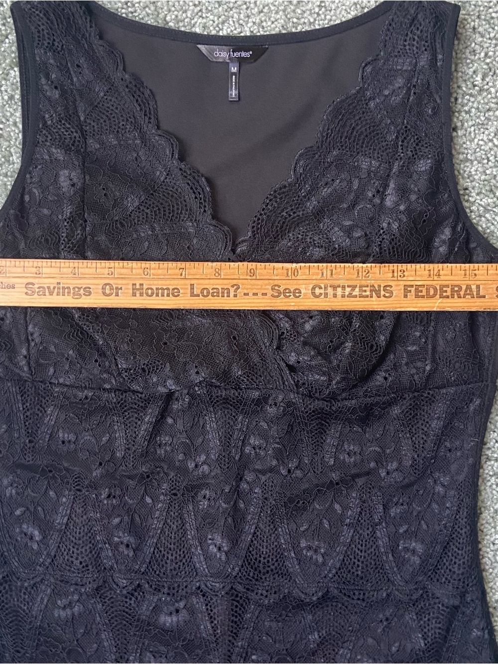 Daisy Fuentes Black Sleeveless Lace Sheath Dress Size M Black - Picture 12 of 13
